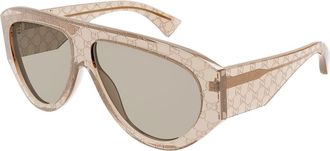 Gucci GG2128S 005 Mens Sunglasses Brown Size 58 - Free RX Lenses - Free RX Lenses