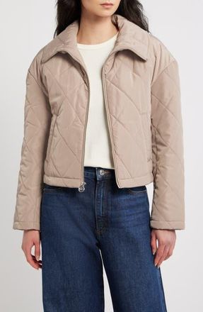 Michael Kors Quilted Jacket in Taupe at Nordstrom, Size Medium
