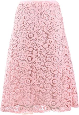 Miu Miu Chique Midi Rok - Dames - Midirokken - Roze - XS - Rokken