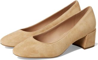 Cole Haan Go-to Shayla Block Heel Pump High Womens Heels Tuscan Sand Suede : 10.5 B - Medium, Leather