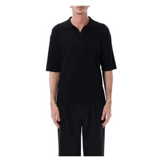 Roberto Collina Polo Shirts, male, Black, Size: XL Over Polo
