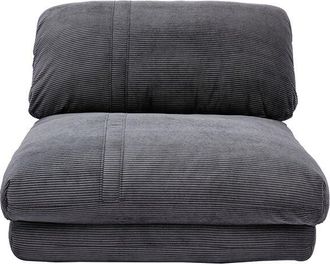Miliboo Miliboo - Sill&oacute;n Cama De 1 Plaza Pana Gris Oscuro Spencer