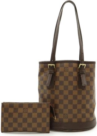 Louis Vuitton Brown Damier Canvas Pvc Shoulder Bag Tote Bag (Pre-Owned)