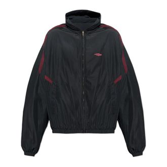 Balenciaga Light Jackets, male, Black, Size: S Reversible Jacket With Logo