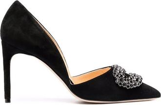 Giannico Ladies Black Daphne 90 Suede Pumps, Brand Size 35 ( US Size 5 )