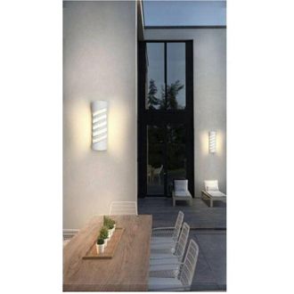 Trade Shop Trade Shop Traesio - Trade Shop - Led Applique Parete Bianco 12 W For External Luce 3000k 6500k 4000k Ip65 Es56