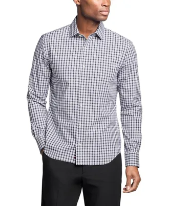 Tommy Hilfiger 24N2173 Dress Shirt Mens Indigo Blue Stretch MAC62