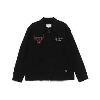 Maison Labiche Light Jackets, male, Black, S, NBA Chicago Black Shirt