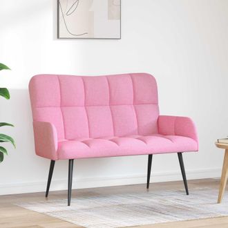 vidaXL Vidaxl Divano A 2 Posti Rosa 115 X 61 X 87 Cm Tessuto