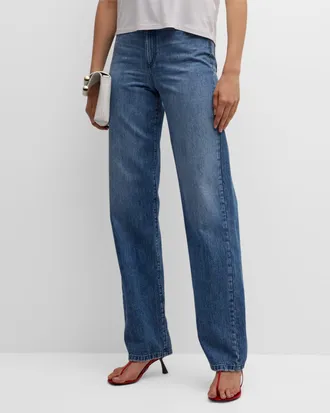 Emporio Armani Relaxed Straight-Leg High-Rise Jeans