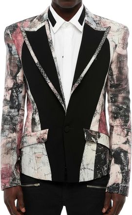 Balmain Multicolor Peaked Lapel Blazer