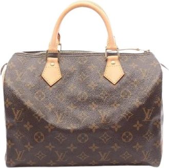 Louis Vuitton Pre-owned Speedy 30 Monogram Handbag - Dames - Vintage Handtas - Bruin - ONE Size - Leer - Vintage