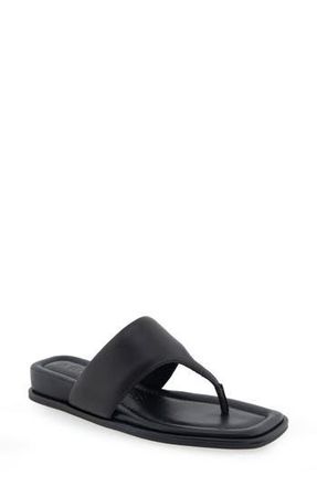 Aerosoles Barry T-Strap Sandal in Black Leather at Nordstrom Rack, Size 6.5