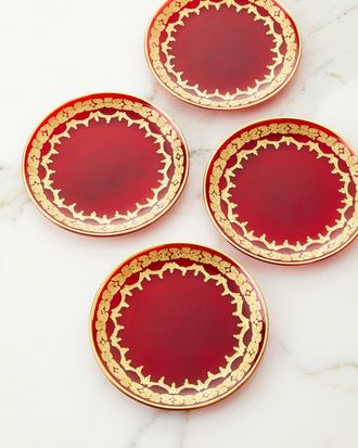 Neiman Marcus Oro Bello Bread Plates, Set of 4