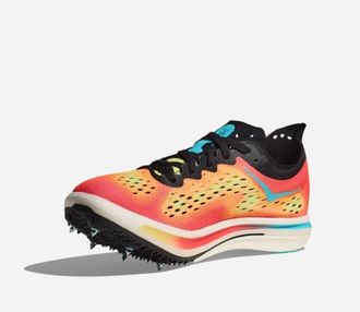 Hoka One One Mens Hoka One One Cielo FlyX 1151990-BYZ Orange Black Running Spikes TF7954