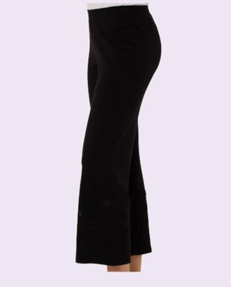 French Kyss Womens Crochet Detail Pant In Black