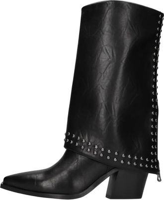 Ex&eacute; W5383 Heeled Boot - Dames - Cowboylaarzen - Zwart - 39 EU - Leer - Schoenen