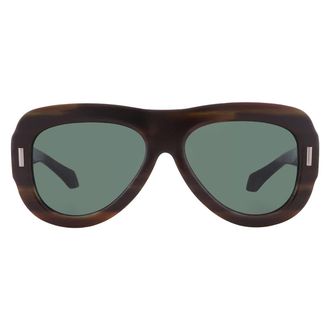 Ferragamo Green Oval Ladies Sunglasses SF2029SE 221 57