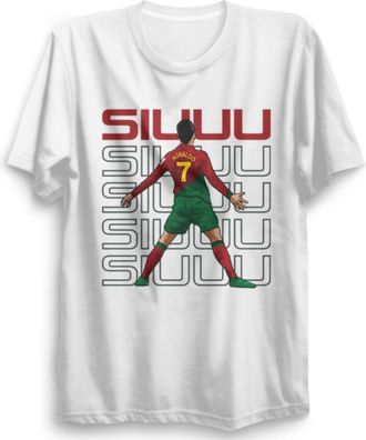 Generic Kids Ronaldo Football T Shirt | SIUUU Celebration Shirt | Crristiano Ronaldo-Inspired Tee | Football Shirt CR 7 Celebration Top | Unisex Boys Girls (U