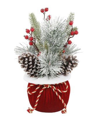 Flora Bunda 8In X 12.5H Xmas Tree Gift Bag