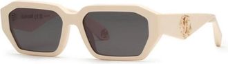 Roberto Cavalli Src 113 Zonnebril - Dames - Zonnebrillen - Beige - 57 MM - Accessoires