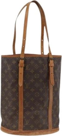 Louis Vuitton Pre-owned Monogram Bucket GM - Dames - Vintage Tas - Bruin - ONE Size - Leer - Vintage