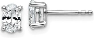 Diamond2Deal 14k Gold 3/4 ct Oval Lab Grown Diamond Stud Earrings VS Clarity, D-E Color