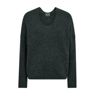 Mos Mosh V-Hals Gebreide Trui MMThora Stijl - Dames - Ronde hals truien - Zwart - XL - Truien & Vesten