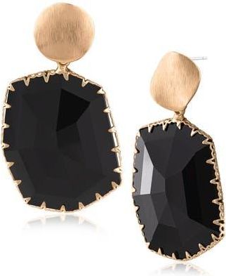 Jardin Crystal Drop Earrings in Black/Gold at Nordstrom Rack