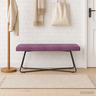 vidaXL Vidaxl Panchina Viola 110 X 40 X 45 Cm Velluto