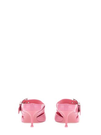 Alexander McQueen Buckle-Detailed Leather Sandal - Pink