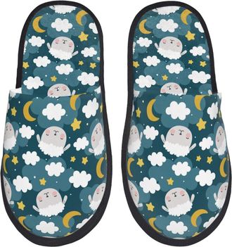 Generic Sweet Dream Lamb Unisex House Shoes Warm Shoes Non-Slip Sliders For Bedroom Winter Outdoor M