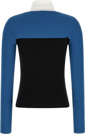Courr&egrave;ges Color-Block Ribbed Knit Sweater - Multicolor