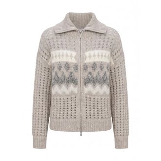 PESERICO Maglia Donna TR - female - Peserico - Cardigans - Gray - M - Knitwear