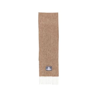 Vivienne Westwood Orb-patch Fringed Scarf