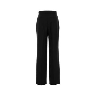 Tory Burch Dames, Broeken, Zwart, Maat: XS Wol
