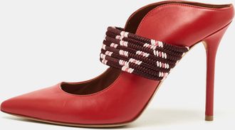 Malone Souliers Red Leather Mara Mules