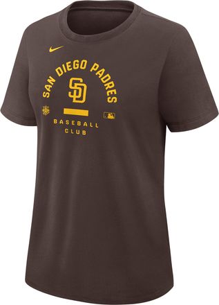 Nike San Diego Padres Authentic Collection Early Work Nike Womens Dri-FIT MLB T-Shirt in Brown | 03N820QPYP-HXK