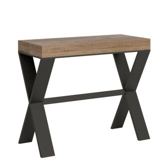 Itamoby Consolle Allungabile 90x40/190 Cm Xenia Small Premium Abete Tinto Telaio Antracite