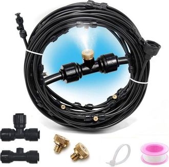 OEM Sistema De Nebulizaci&oacute;n Para Patios De 23 Metros: Kit Completo Que Incluye Manguera, Boquillas Y Accesorios Perfecto Para Refrescar Jardines Y Piscina