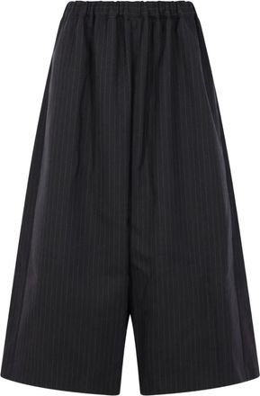 Comme Des Garçons pinstripe elasticated trousers - Nero