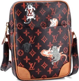 Louis Vuitton Paname Bag Limited Edition Grace Coddington Catogram MM canvas crossbodytas - Bruin