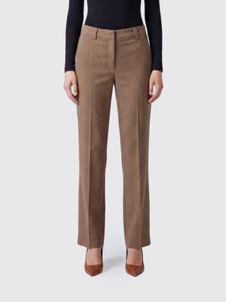 Liu Jo Slim Fit Chino Trousers in Viscose Blend with Mid-Rise Waist