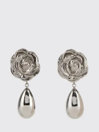 Magda Butrym Brass Earrings with Flower