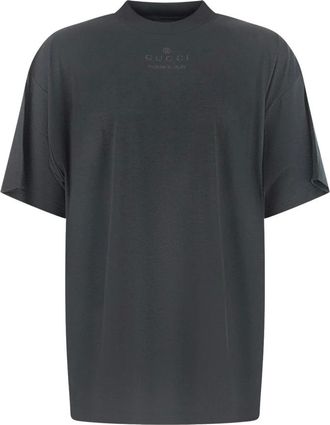 Gucci Oversized T-shirt van stretchjersey - Heren - Tops - Zwart - Maat: S Jersey