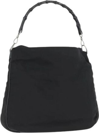 Gucci Pre-owned Vintage Nylon Schoudertas - Dames - Vintage Schoudertas - Zwart - ONE Size - Nylon - Vintage