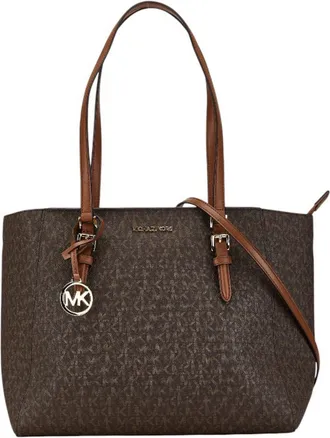 Michael Kors Brown Leather Shoulder Bag Tote Bag (Pre-Owned)
