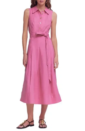 Boden Belinda Linen Shirt Dress in Pink at Nordstrom, Size 12