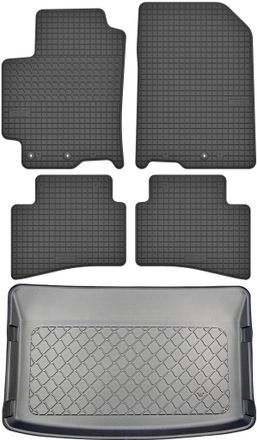 OEM Kia Stonic Facelift Suv De Octubre De 2020 Set - Alfombrillas De Goma Para Coche + Alfombrilla Para Maletero
