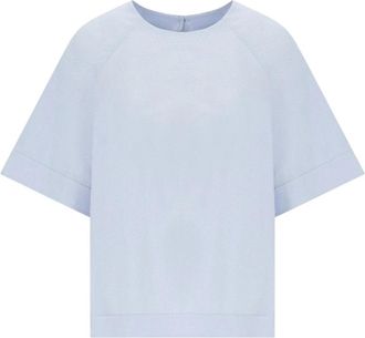 Max Mara Ridente Blouse - Dames - Blouses - Blauw - XS - Katoen - Overhemden